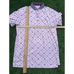 Greyson Pinehurst Golf Polo Shirt Mens XL Pink AOP Wolf Performance S/S
